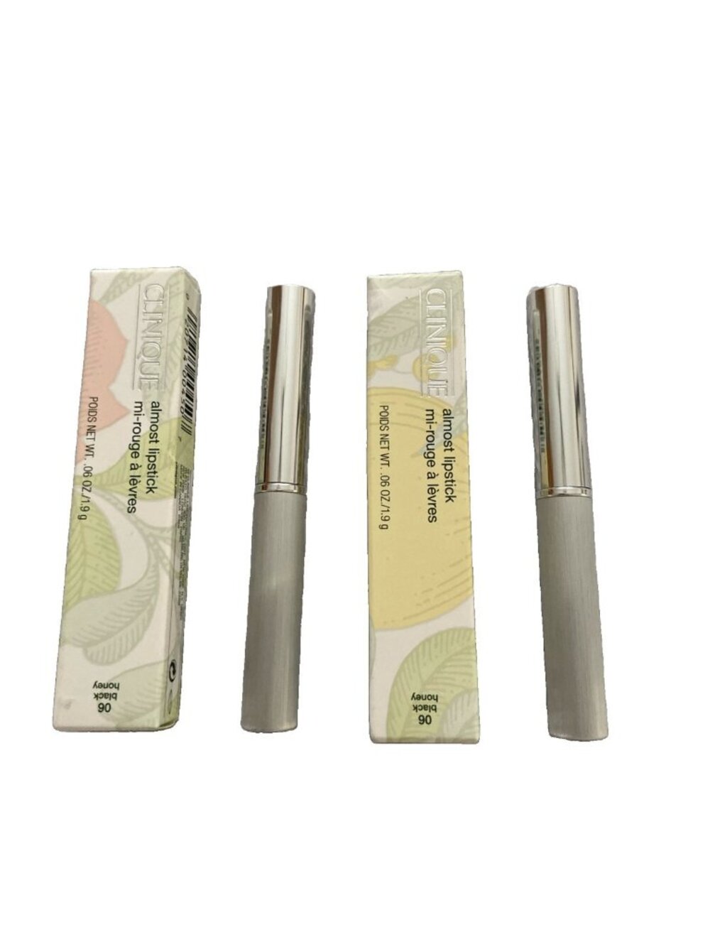Lot of 2 Clinique Almost Lipstick #06 Black Honey 1.9 g/0.06 oz Full Size